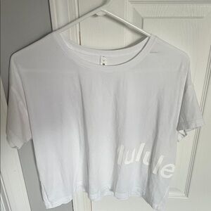 Lululemon Athletica White Graphic Tee